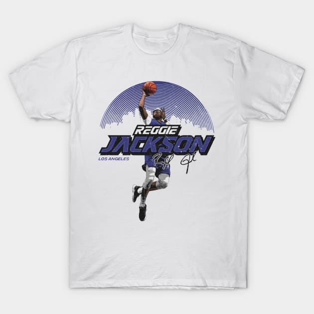 Reggie Jackson Los Angeles C Skyline T-Shirt by Buya_Hamkac